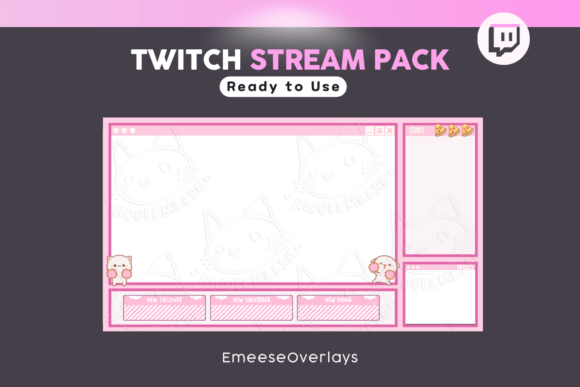 Download Twitch Stream Package Cute Overlays - Twitch stream Collection