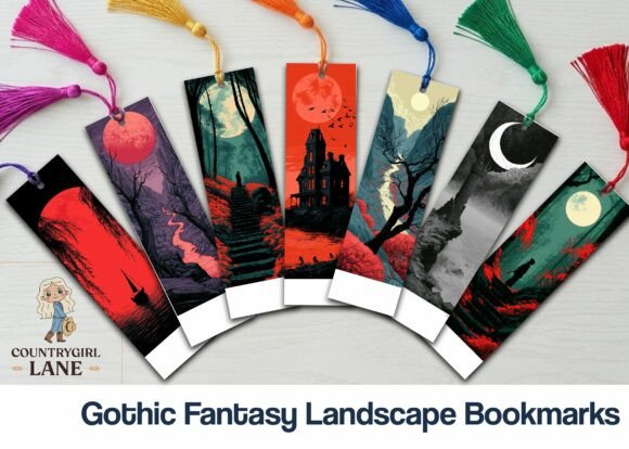 Download Gothic Fantasy Landscape Bookmarks - Premium Resources