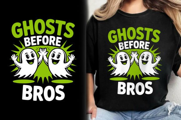 Download Ghosts Before Bros Halloween SVG T-Shirt - Premium Bundle