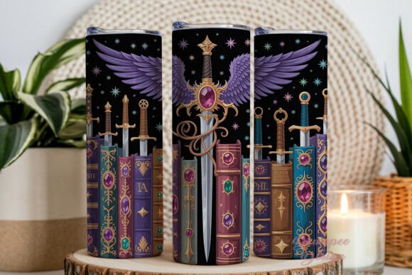 Download Gothic Fantasy Book Sword 20oz Skinny - Premium Resources